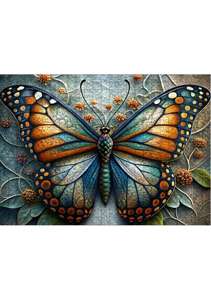 Ahşap Mdf Puzzle Yapboz Desenli Kelebek 500 Parça 50*70 cm