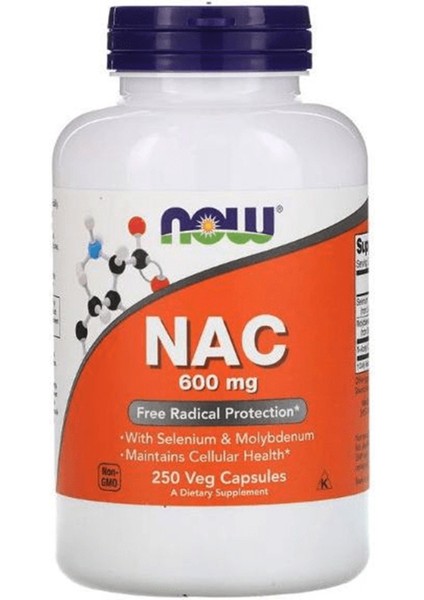 Nac 600mg 250 Veg Capsules Usa