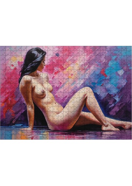 Ahşap Mdf Puzzle Yapboz Nü Kadın 50 x 70 cm