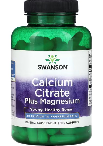 Calcium Citrate Plus Magnesium 150 Capsules Usa Version