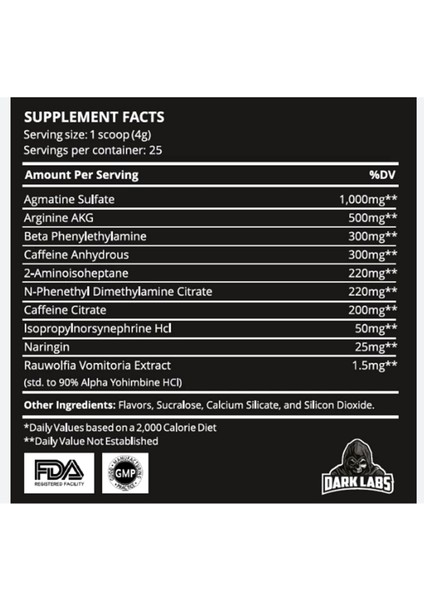 Flame Dmha Preworkout 25 Servis