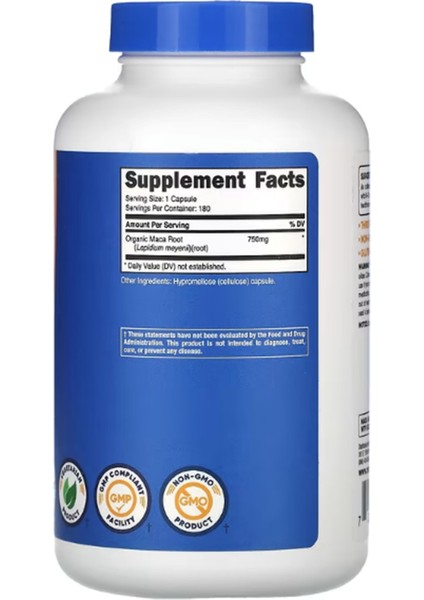 Maca Root 750 Mg 180 Capsul