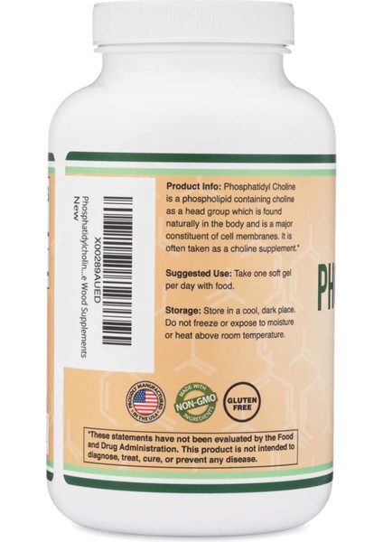 Phosphatidylcholine 1 200mg -210 Softgels- Enhanced Version Of Sunflower And Soy Lecithin - Non-Gmo Brain Health Usa modelleri