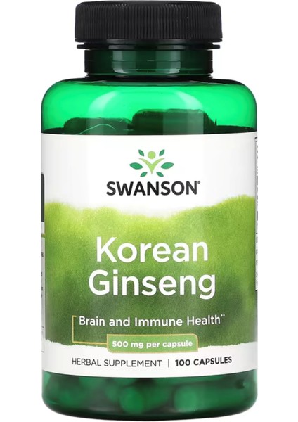 Korean Ginseng 500 Mg 100 Capsules Usa Version