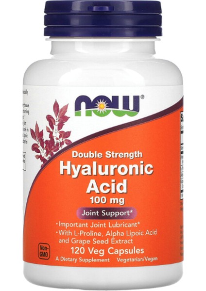 Foods Hyaluronic Acid Double Strength 100 Mg 120 Veg Capsul Usa