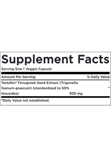 Fenugreek Extract - Featuring Testofen 60 Capsul Usa Version