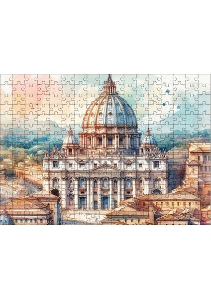 Ahşap Mdf Puzzle Yapboz Vatikan 25 x 35 x 50 cm