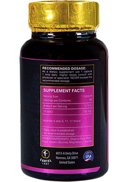 11-Oxo 100mg 90 Capsul Made In Usa