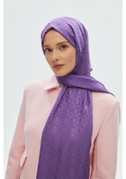 Aminenesil Kubbe Desen Sara Jakar Şal Mor Renk fiyatları