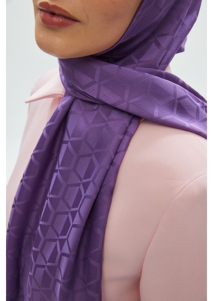 Aminenesil Kubbe Desen Sara Jakar Şal Mor Renk modelleri