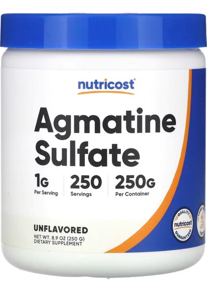 Agmatine Sulfate Unflavored 8 9 Oz (250 G) Usa