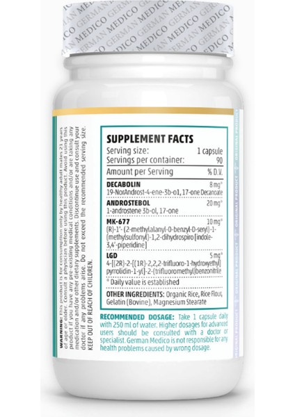 German Medıco Decabolın 45mg 90 Capsul 4 Esterli Içerik (Verıfy + Kare Kod Mevcut) Ürün modelleri