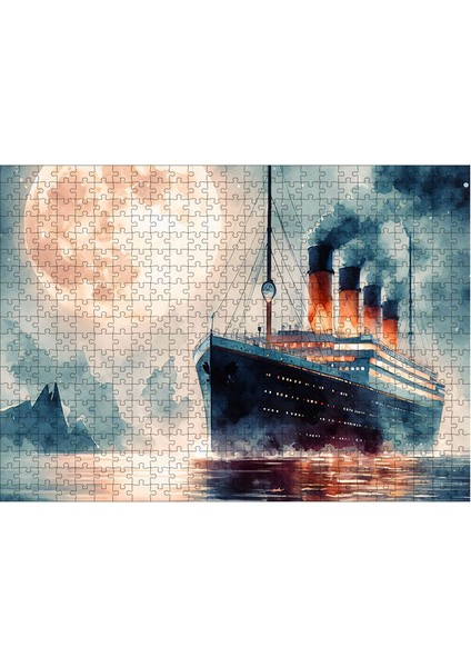 Ahşap Mdf Puzzle Yapboz Titanic Gemisi 50 x 70 cm