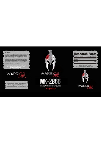 Warrıor Labz Ostarine MK-2866 15MG 60 Capsules