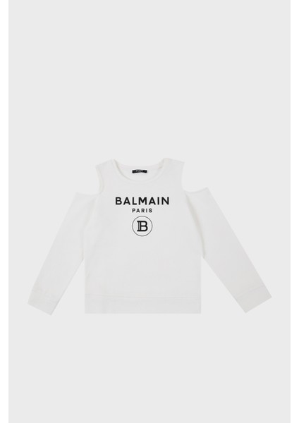 Pamuklu Bisiklet Yaka Pencereli Çocuk Sweat Sweat 6M4020 MX270 130