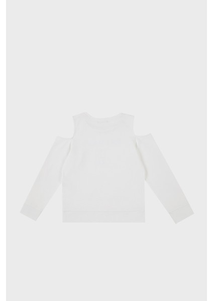 Pamuklu Bisiklet Yaka Pencereli Çocuk Sweat Sweat 6M4020 MX270 130 fiyatları