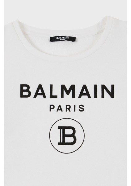 Pamuklu Bisiklet Yaka Pencereli Çocuk Sweat Sweat 6M4020 MX270 130 modelleri