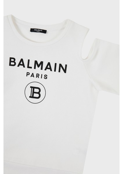 Pamuklu Bisiklet Yaka Pencereli Çocuk Sweat Sweat 6M4020 MX270 130 fırsatları