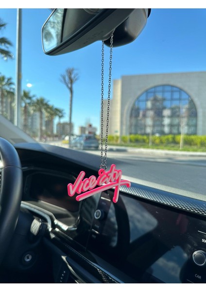 Vice City Pleksi Pembe Oto Dikiz Ayna Süsü