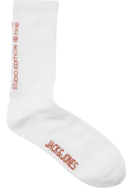 Jacbora Tennıs Sock 12256197 Beyaz-Kırmızı