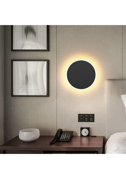 6W 14 CM Yuvarlak Dokunmatik Duvar Aplik Modern Lamba 3 Renk Modlu Duvar Aydınlatması fırsatları
