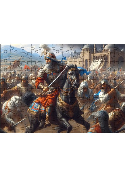 Ahşap Mdf Puzzle Yapboz Osmanlı Askerleri 120 Parça 25 x 35 cm