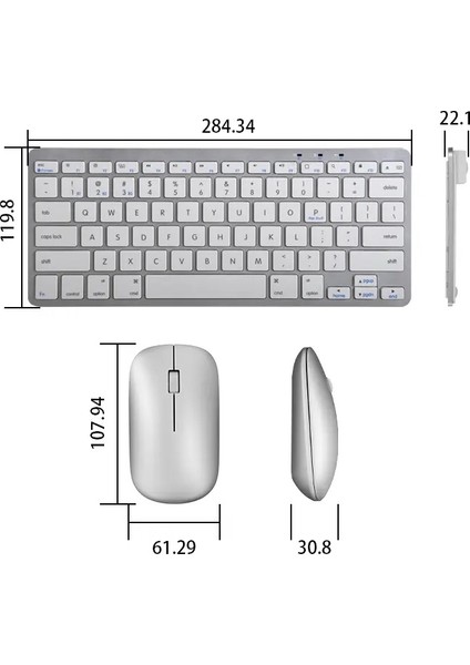 OZ99 Tablet ve Bilgisayarlar Için 2.4g Wireless Kablosuz Klavye ve Optik Fare Seti