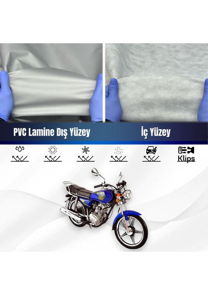 Ultra Shop Belderia Bd 125 Su Geçirmez Motosiklet Branda 4 Mevsime Uygun Motor Brandası