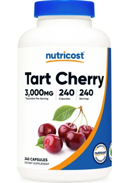 Tart Cherry Extract 3000mg 240 Vegetarian Capsules - Gluten Free Non-Gmo Usa