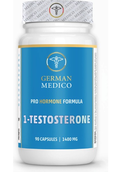 German Medıco 1-TESTOSTERNE 1400mg 90 Capsul (Verıfy + Kare Kod Mevcut) Ürün