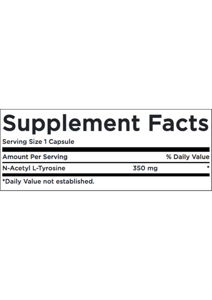 N-Acetyl L-Tyrosine 350mg 60 Capsul Usa