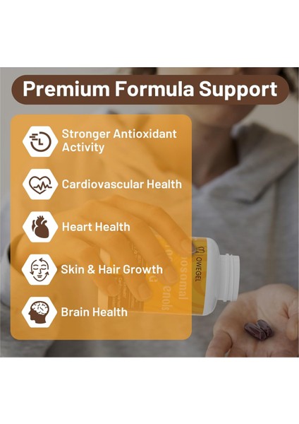 Liposomal Tocotrienols 1000mg - High Bioavailability Vitamin E Tocotrienols Supplements 95% Delta & 5% Gamma Tocotrienol Capsules Support Cardiovascular Skin Bone Antioxidant 60 Softgels fırsatları