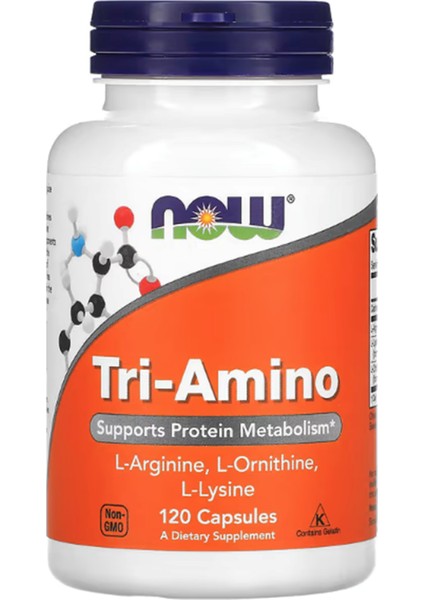 Foods Tri-Amino Aol L-Arginine L-Ornithine L-Lysine 120 Capsules