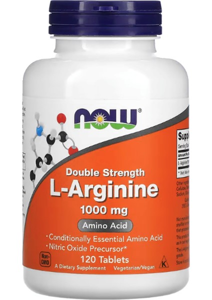 Foods L-Arginine Double Strength 1 000 Mg 120 Tablets Usa