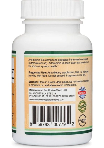 Artemisinin 200mg 120 Capsul Usa Version modelleri