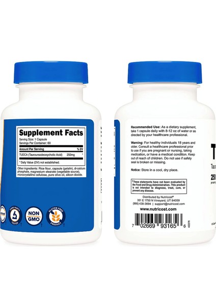 Tudca 250mg 120 Capsul Usa Version