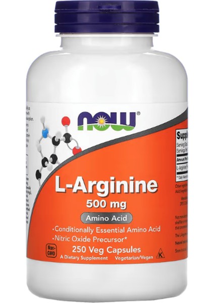 Foods L-Arginine 500 Mg 250 Veg Capsules