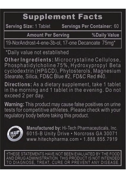 Pharmaceuticals Decabolın 60 Tablet Usa fiyatları