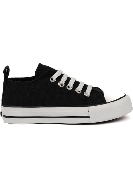 Kız Çocuk Lastik Bağcıklı Çocuk Convers Siyah Beyaz fiyatları