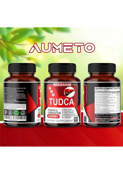 Tudca (Tauroursodeoxycholic Acid) 4260mg With Milk Thistle Artichoke Panax Ginseng Astragalus L-Arginine - Liver Support Bile Flow Support Digestion Support 90 Tablet Usa Version