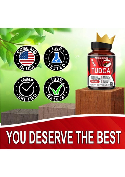 Tudca (Tauroursodeoxycholic Acid) 4260mg With Milk Thistle Artichoke Panax Ginseng Astragalus L-Arginine - Liver Support Bile Flow Support Digestion Support 90 Tablet Usa Version