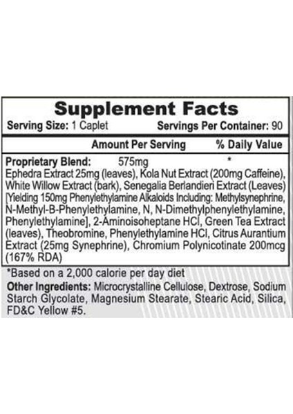 Pharmaceuticals Eca Xtreme 90 Tablet Ephedraa+Dmha Thermogenic Fat Burner Usa Version