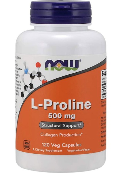 L-Proline 500 Mg 120 Veg Capsul Usa