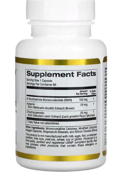 Nmn Nicotinamide Mononucleotide+Apigenin+Dihidroquercetin Lavitol Flavonoid Complex 60 Veggie Capsul Usa fiyatları