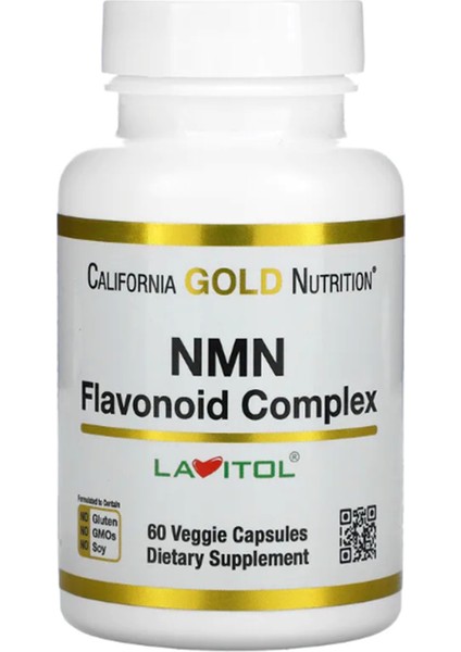 Nmn Nicotinamide Mononucleotide+Apigenin+Dihidroquercetin Lavitol Flavonoid Complex 60 Veggie Capsul Usa