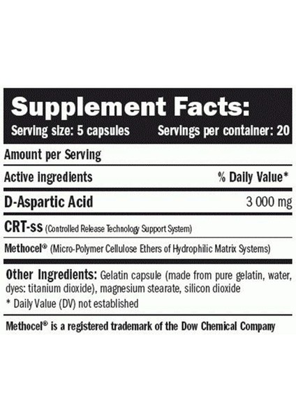 Explosion D-Aa Daa 100 Capsul Pure D-Aspartic Acid Lh United Kingdom fiyatları