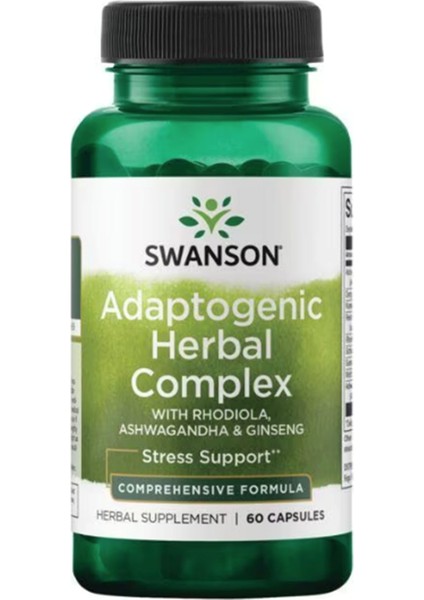 Premium Adaptogenic Herbal Complex With Rhodiola & Ginseng 60 Capsul Usa Version