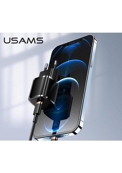 Usams US-CC124 T36 Type-C 20W Super Si PD 3.0 Hızlı Şarj Cihazı