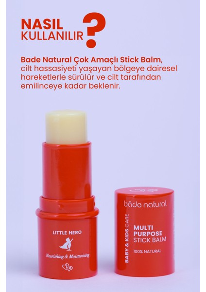 Bade Natural Little Hero Stick %100 Doğal Onarıcı ve Rahatlatıcı Çok Amaçlı