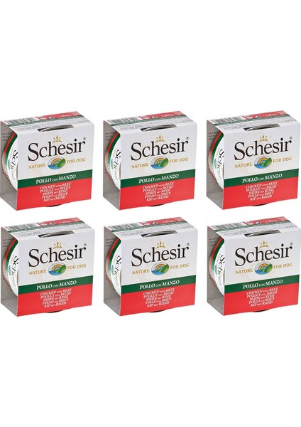 Sığır Etli ve Tavuklu Köpek Konservesi 150 Gr. x 6 Adet